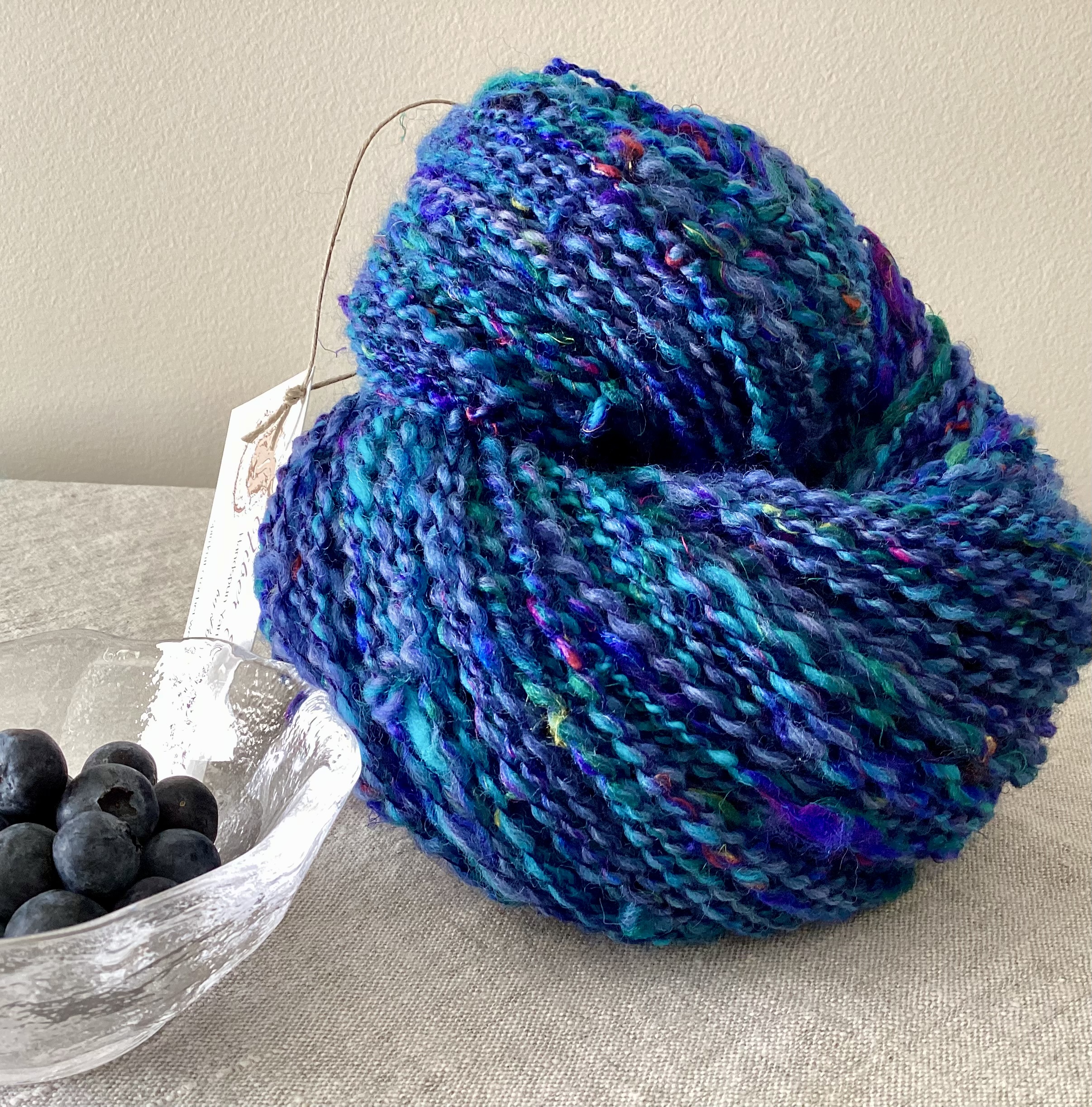 Wild Blueberry Pearl Handspun