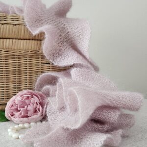 The Helix Scarf in Pearlescent Pink