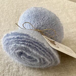 The Helix Scarf in Pearlescent Powder Blue