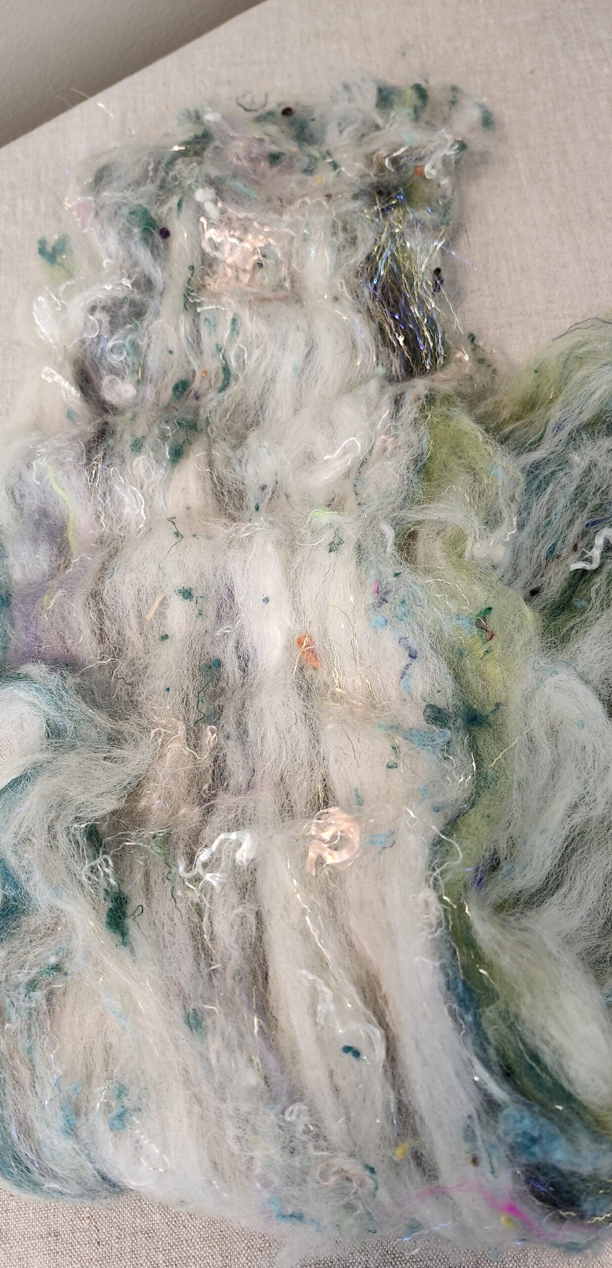 Seafoam Tangle Handspun Art Yarn - Image 7