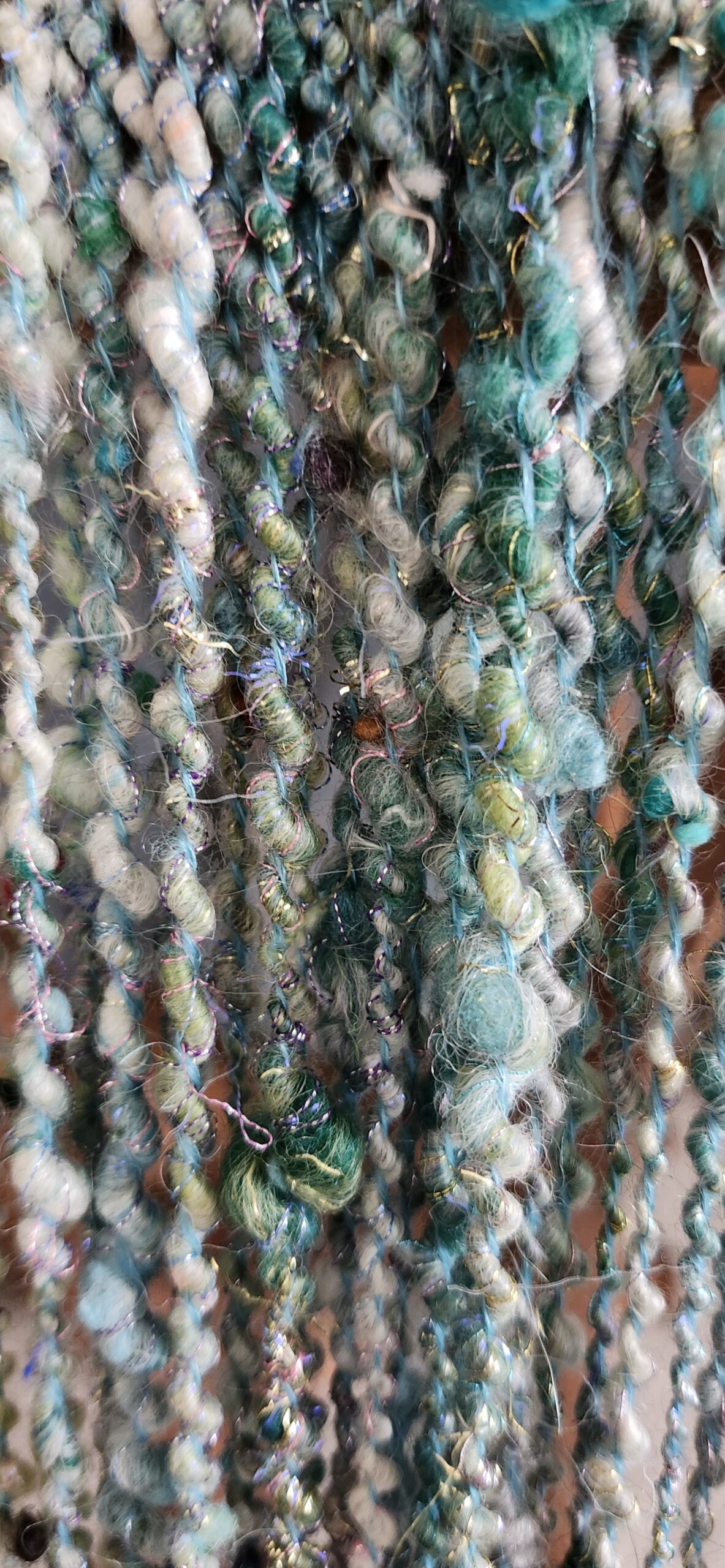 Seafoam Tangle Handspun Art Yarn - Image 4