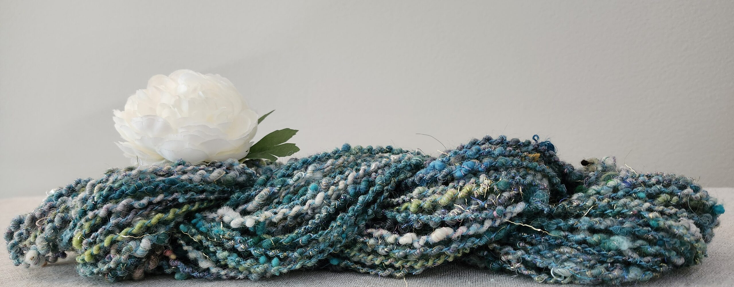 Seafoam Tangle Handspun Art Yarn