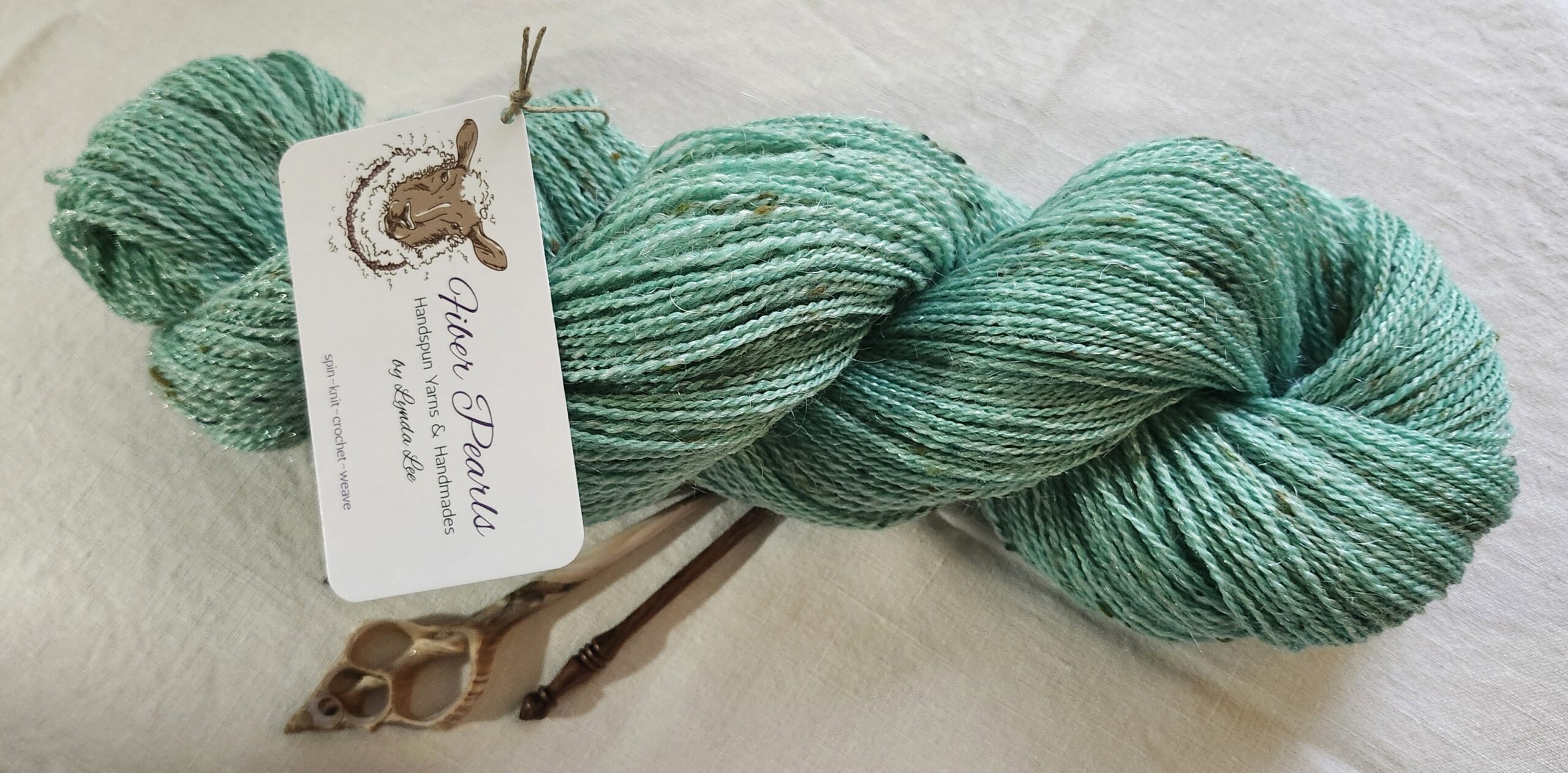 Sea Glass Pearl Handspun